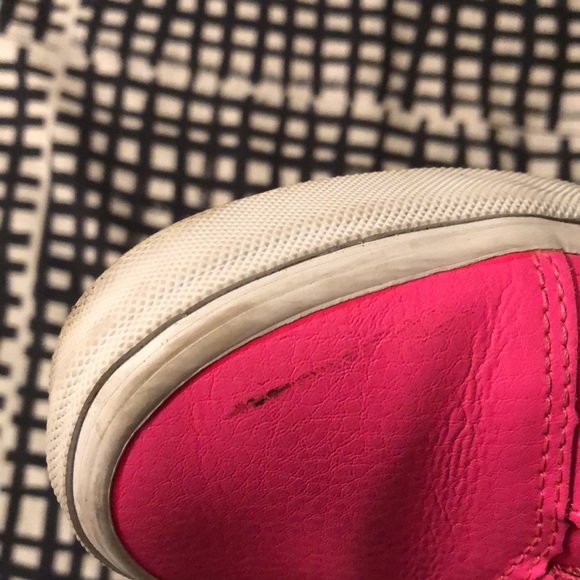 Neon Pink Leather Vans Size 9 - Picture 12 of 16